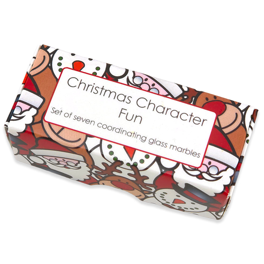Christmas Character Fun | Mini Box of Marbles for Kids | Cracker Filler | Little Gift