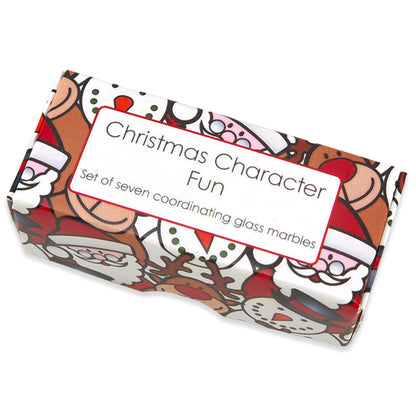 Christmas Character Fun | Mini Box of Marbles for Kids | Cracker Filler | Little Gift