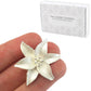 Lily Flower Brooch | Pearlescent White | 3.8cm Wide | Mini Gift | Cracker Filler