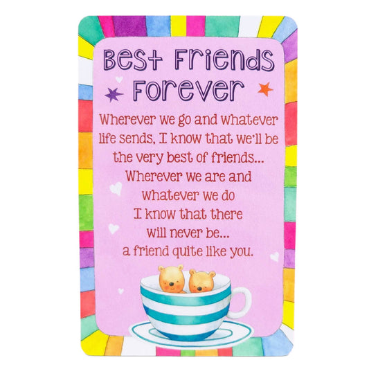 Best Friends Forever | Mini Keepsake Verse Card | Cracker Filler Little Gift