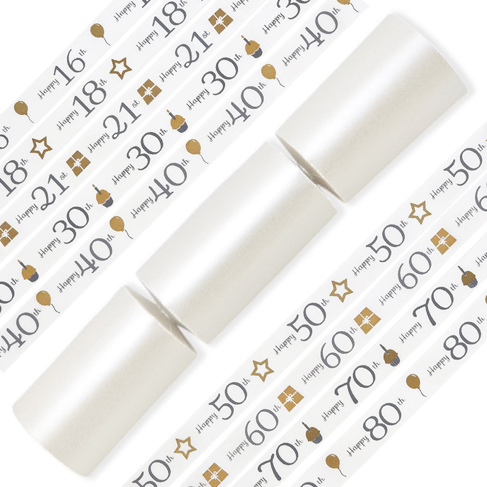 Milestone Birthday Complete Craft Kit & Ribbon | 4 Standard Pearl Whit ...