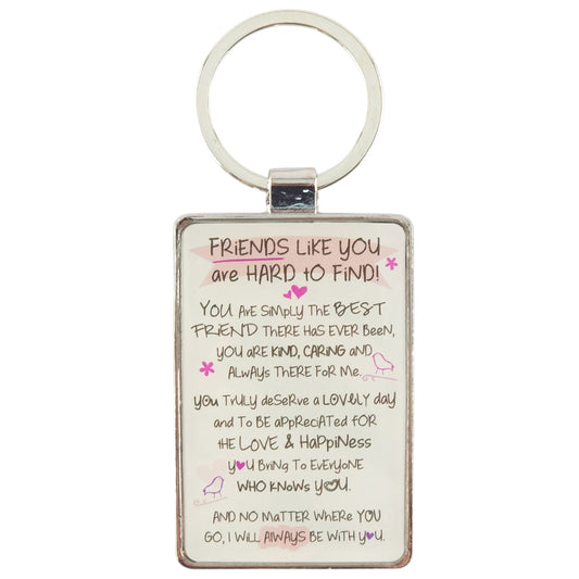 Friends Like You Hard to Find | Metal Keyring | Little Gift | Cracker Filler