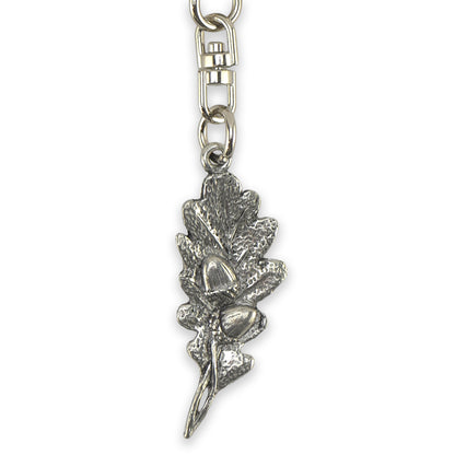 Oak Leaf | English Pewter 3D Keyring | Little Gift | Cracker Filler