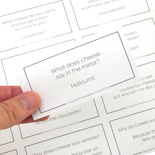 Cheese Cracker Jokes | Set of 12 | For Cracker Making