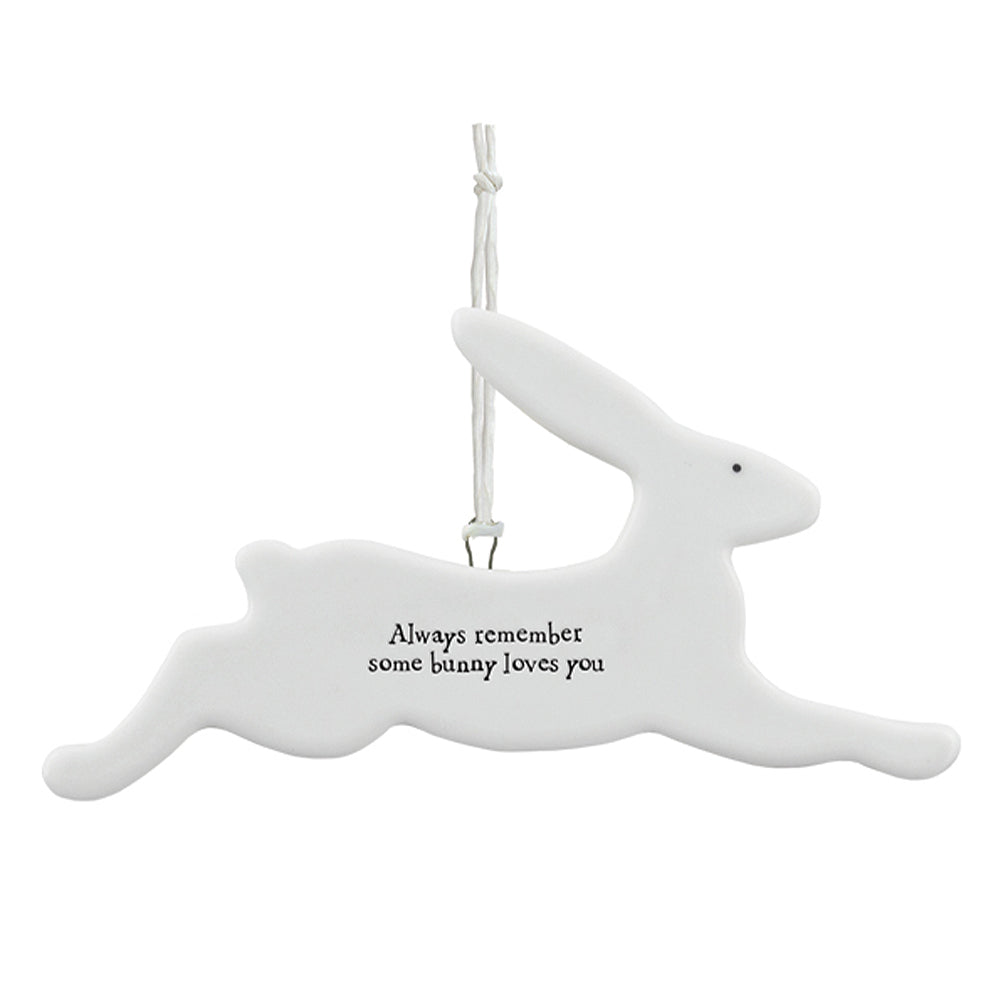 Some Bunny Loves You | Large Hare Porcelain Ornament | Little Gift