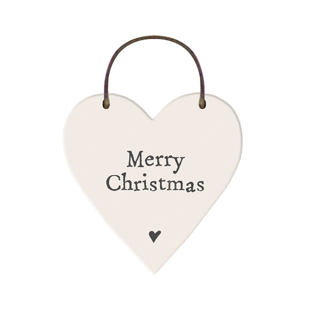 Merry Christmas | Little Wooden Hanging Heart | Mini Gift | Cracker Filler