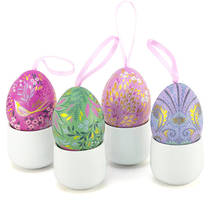 Sara Miller | Two Part Hanging Easter Egg | Fillable Tin | 7cm