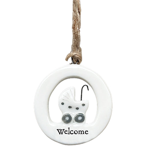 Welcome | Baby | Little Ceramic Ornament | Cracker Filler | Mini Gift