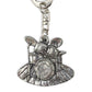 Drum Kit | Chunky English Pewter 3D Keyring | Little Gift | Cracker Filler