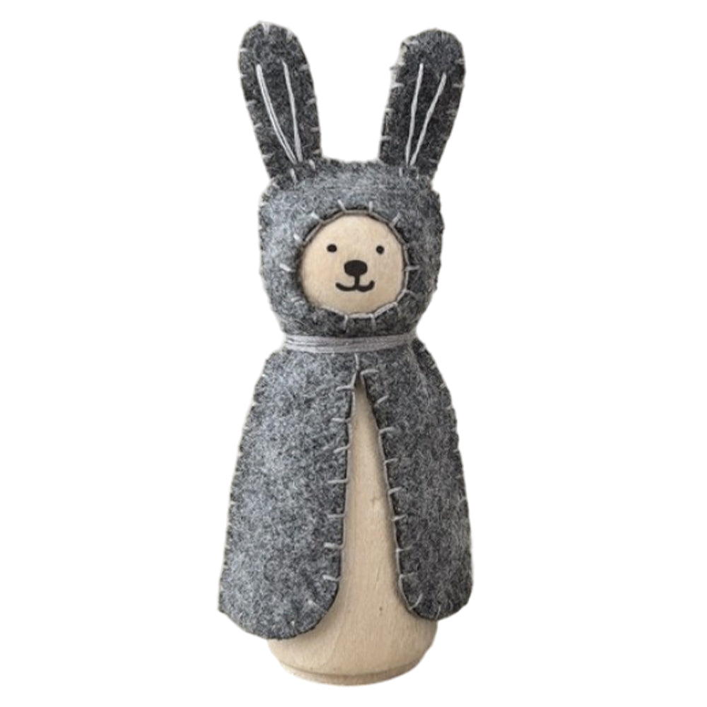 Rabbit | Wood & Felt Freestanding Ornament | Little Gift | Cracker Filler