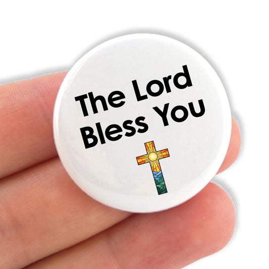 The Lord Bless You | 38mm Pin Badge | Little Faith Gift | Cracker Filler