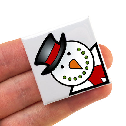 Father Christmas, Snowman or Rudolph | 38mm Square Pin Badge | Cracker Filler