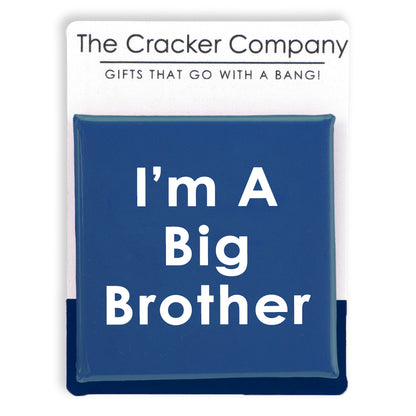 I'm a Big Brother | 38mm Square Badge | Cracker Filler | Kids Mini Gift
