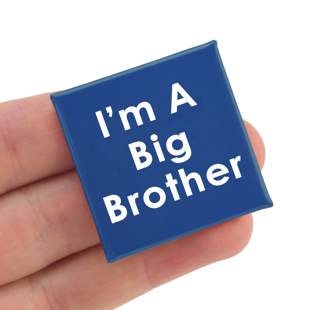 I'm a Big Brother | 38mm Square Badge | Cracker Filler | Kids Mini Gift