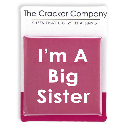 I'm a Big Sister | 38mm Square Badge | Cracker Filler | Kids Mini Gift