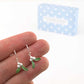 Christmas Mistletoe | Silver Tone Drop Earrings | Little Gift | Cracker Filler