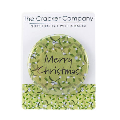 Simply Mistletoe | Merry Christmas | 38mm Pin Badge | Mini Gift | Cracker Filler