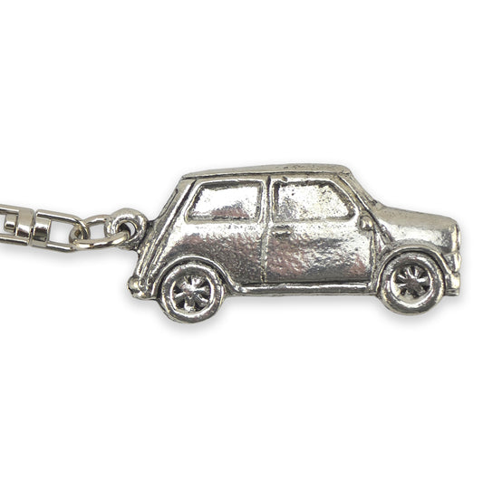 Mini Cooper | Chunky English Pewter 3D Keyring | Little Gift | Cracker Filler