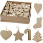 Paper Mache Hanging Christmas Ornaments | 6 or 174 Mixed Craft Shapes | 8cm Tall
