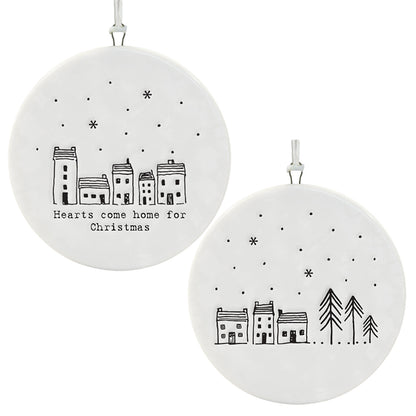 Hearts Come Home for Christmas | Large Porcelain Ornament | Little Gift