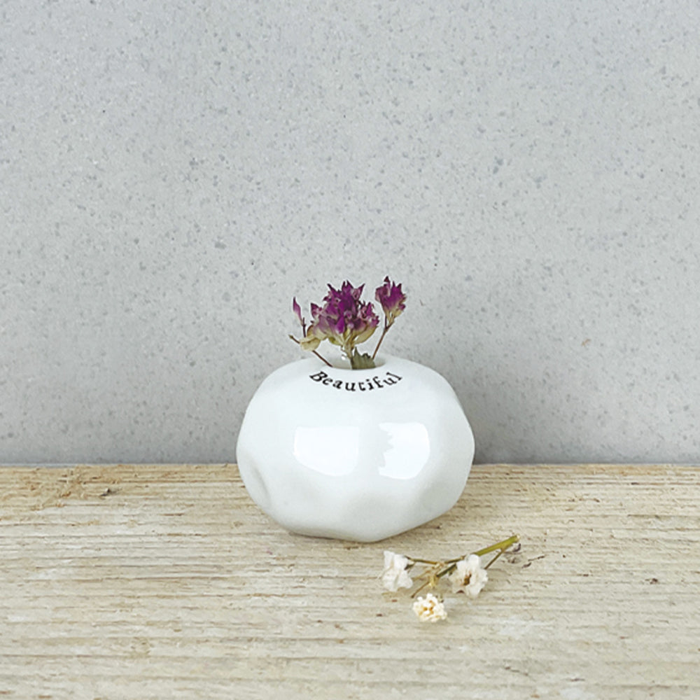Sentiments | Mini Porcelain Bud Vase | Little Gift | Cracker Filler