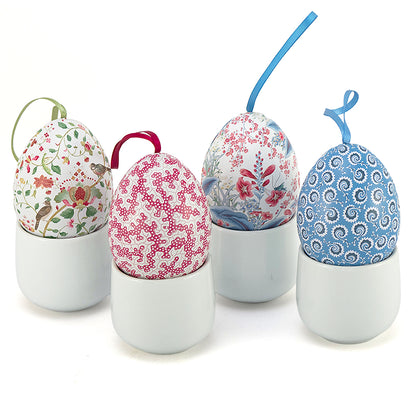 Two Part Hanging Easter Egg | Fillable Tin | Sanderson Design | 7cm Tall