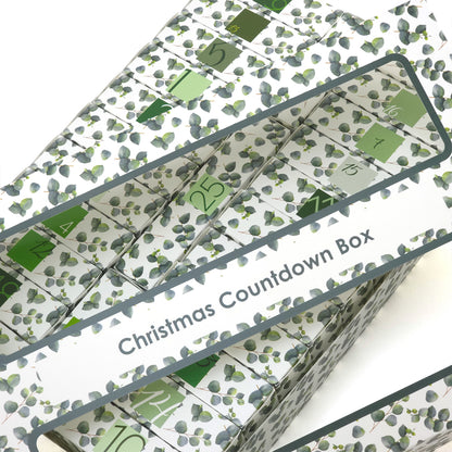 Advent Calendar Making Kit | 25 Soap Boxes & Outer Box | Watercolour Eucalyptus