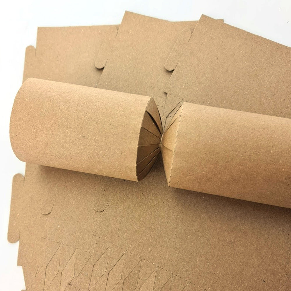 Natural Recycled Kraft Make & Fill Your Own Christmas Crackers - Kits & Boards