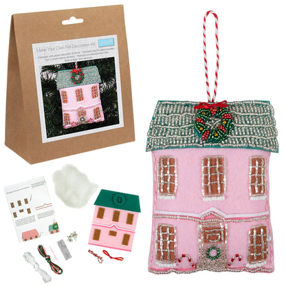 Home at Christmas | Felt & Bead Sewing Kit | Hanging Ornament | Craft Kit