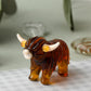 Gorgeous Mini Glass Highland Cow Ornament | Cracker Filler | Mini Gift
