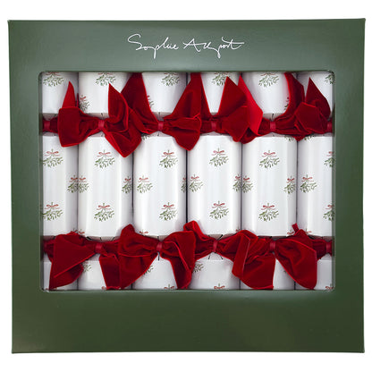 Mistletoe Spray | 6 Sophie Allport Luxury Christmas Crackers | Metal Gifts