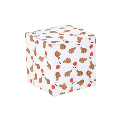 Cheeky Rudolph | Little Gift Box | 5cm Cube | Single or 6 Boxes