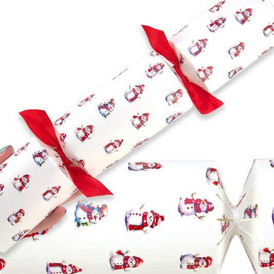 Festive Red Snowman | Christmas Cracker Making Craft Kit | Make & Fill Your Own
