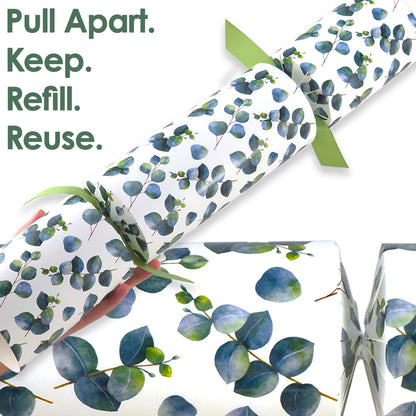 Extra Large & Jumbo | Reusable Keepsake Cracker Sets | Watercolour Eucalyptus