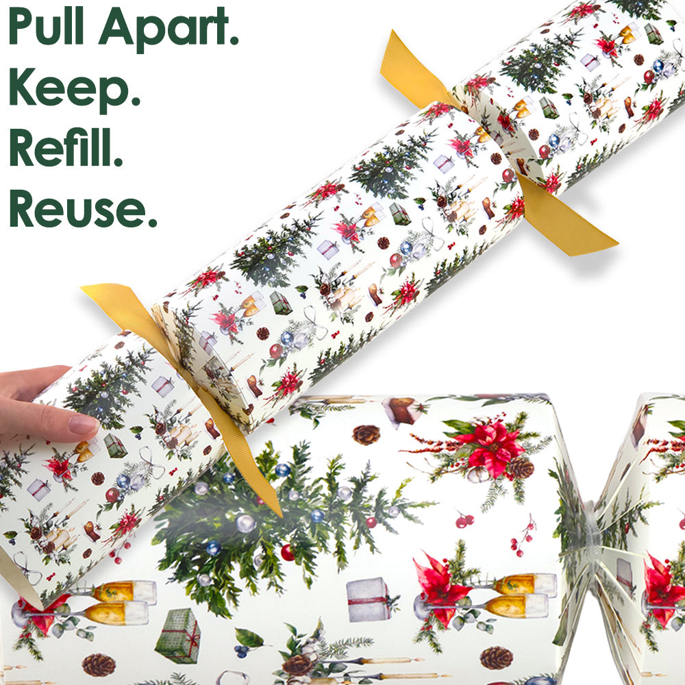 Extra Large & Jumbo | Reusable Keepsake Cracker Kits | Traditional Christmas