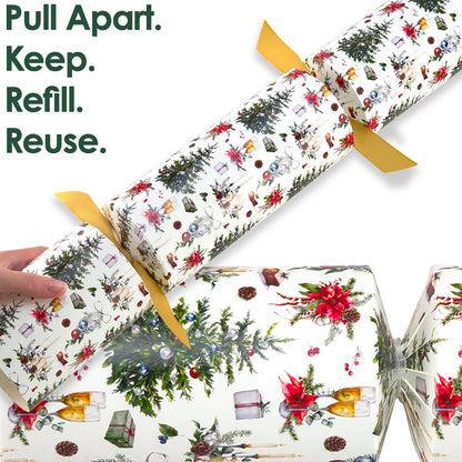 Extra Large & Jumbo | Reusable Keepsake Cracker Kits | Traditional Christmas