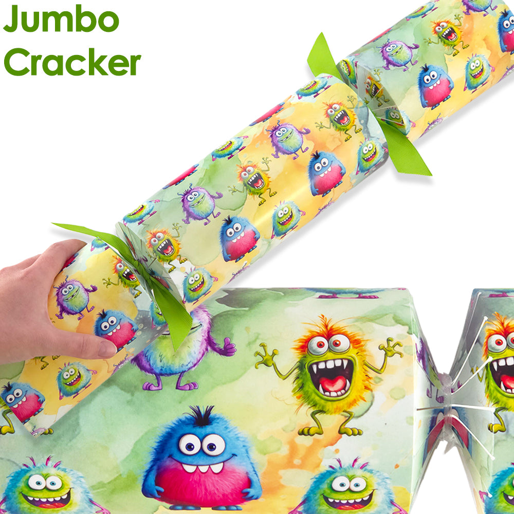 Extra Large & Jumbo | Reusable Keepsake Cracker Making Kit | Funny Monsters