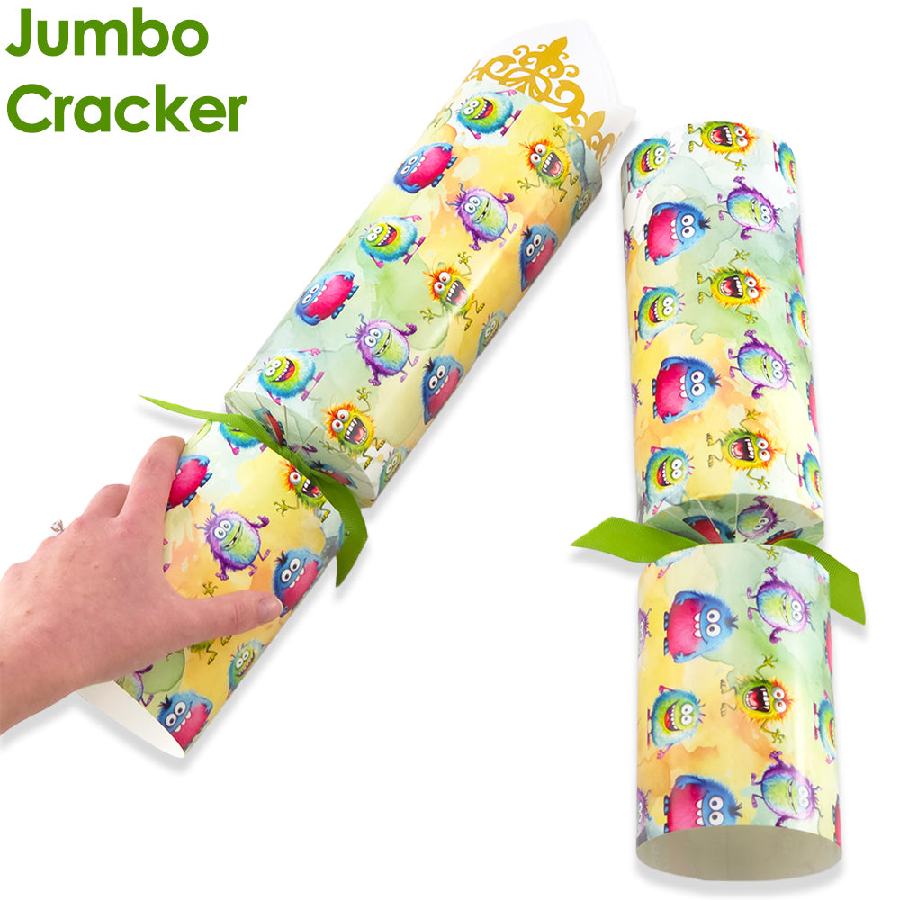 Extra Large & Jumbo | Reusable Keepsake Cracker Making Kit | Funny Monsters