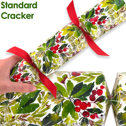 Reusable Keepsake Christmas Cracker Set | Watercolour Berries | Luxury DIY