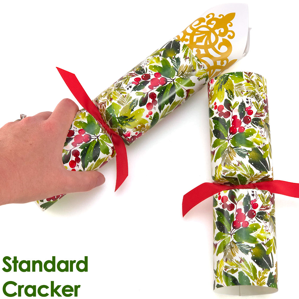 Reusable Keepsake Christmas Cracker Set | Watercolour Berries | Luxury DIY