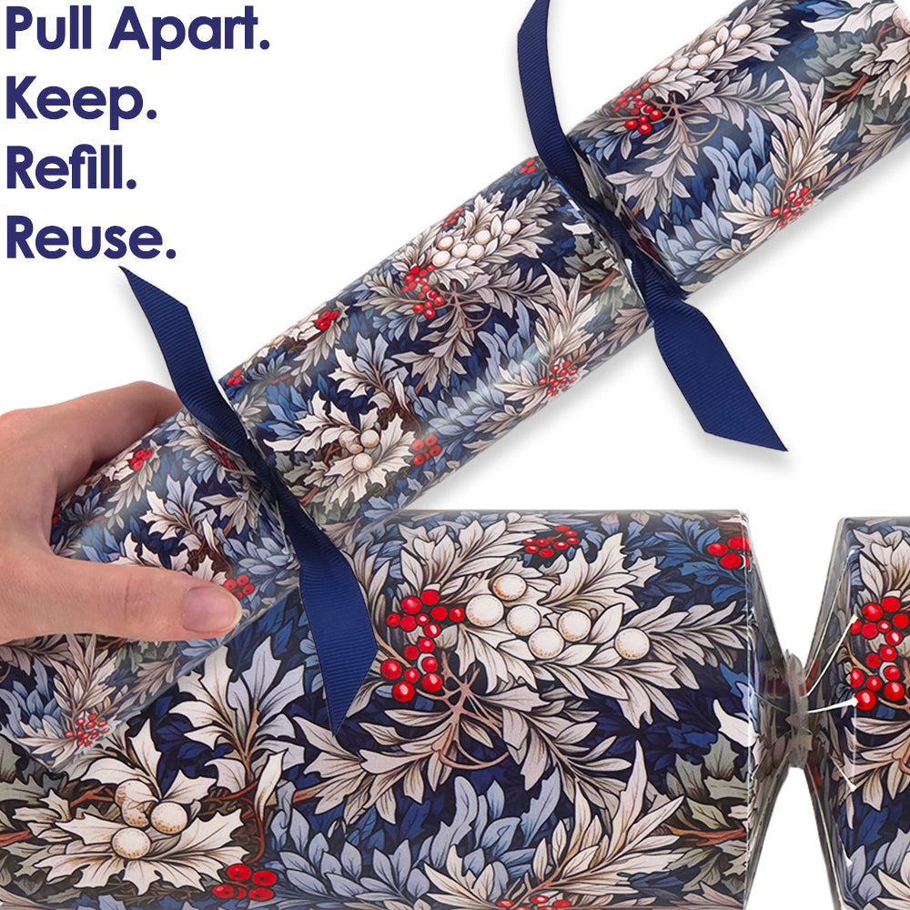 Reusable Keepsake Christmas Cracker Set | Snowberries | Luxury DIY