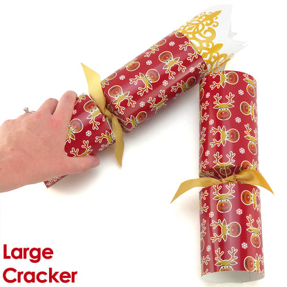 Reusable Keepsake Christmas Cracker Set | Cheery Rudolph | Luxury DIY