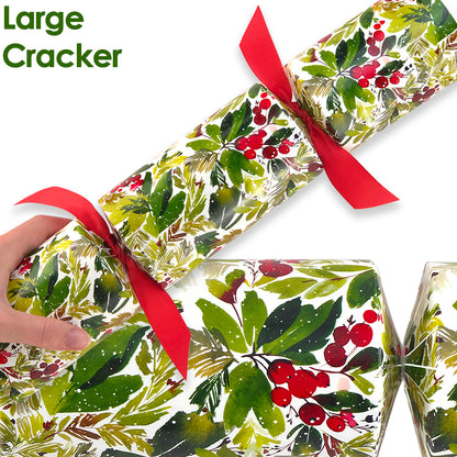 Reusable Keepsake Christmas Cracker Set | Watercolour Berries | Luxury DIY