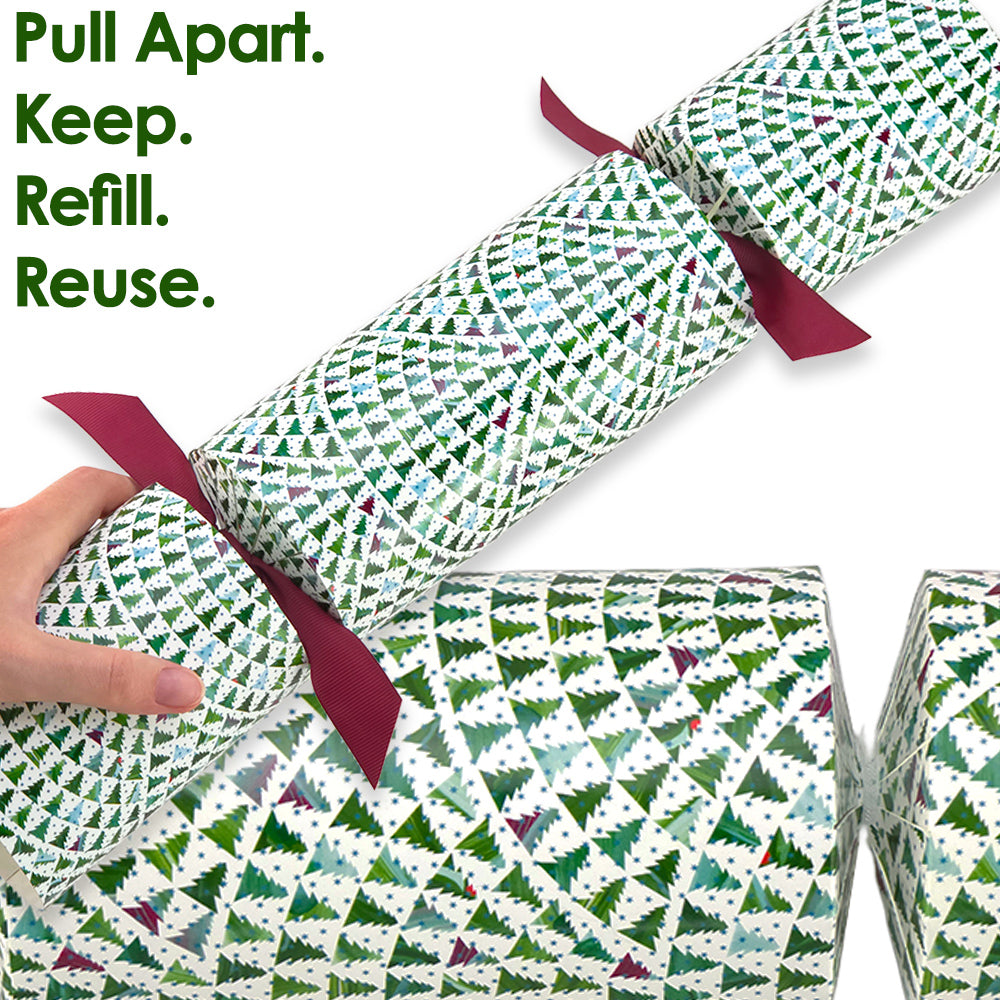 Extra Large & Jumbo | Reusable Keepsake Cracker Sets | Christmas Tree Wave