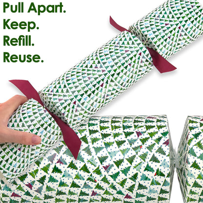 Extra Large & Jumbo | Reusable Keepsake Cracker Sets | Christmas Tree Wave