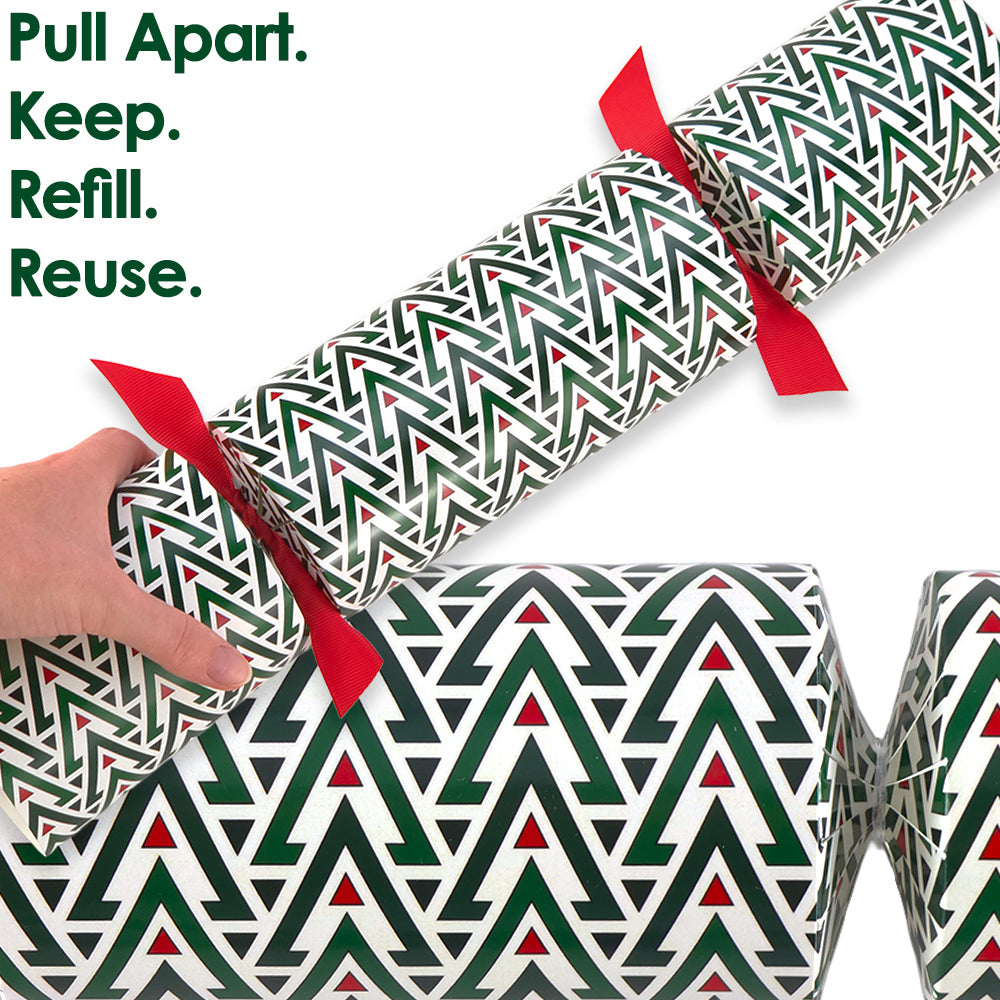 Extra Large & Jumbo | Reusable Keepsake Cracker Kits | Geometric Christmas