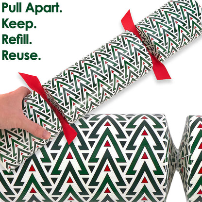 Extra Large & Jumbo | Reusable Keepsake Cracker Kits | Geometric Christmas