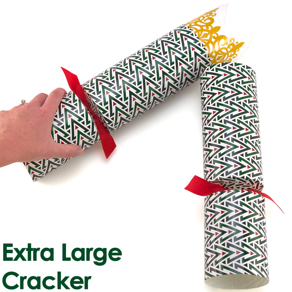 Extra Large & Jumbo | Reusable Keepsake Cracker Kits | Geometric Christmas