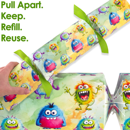 Extra Large & Jumbo | Reusable Keepsake Cracker Making Kit | Funny Monsters