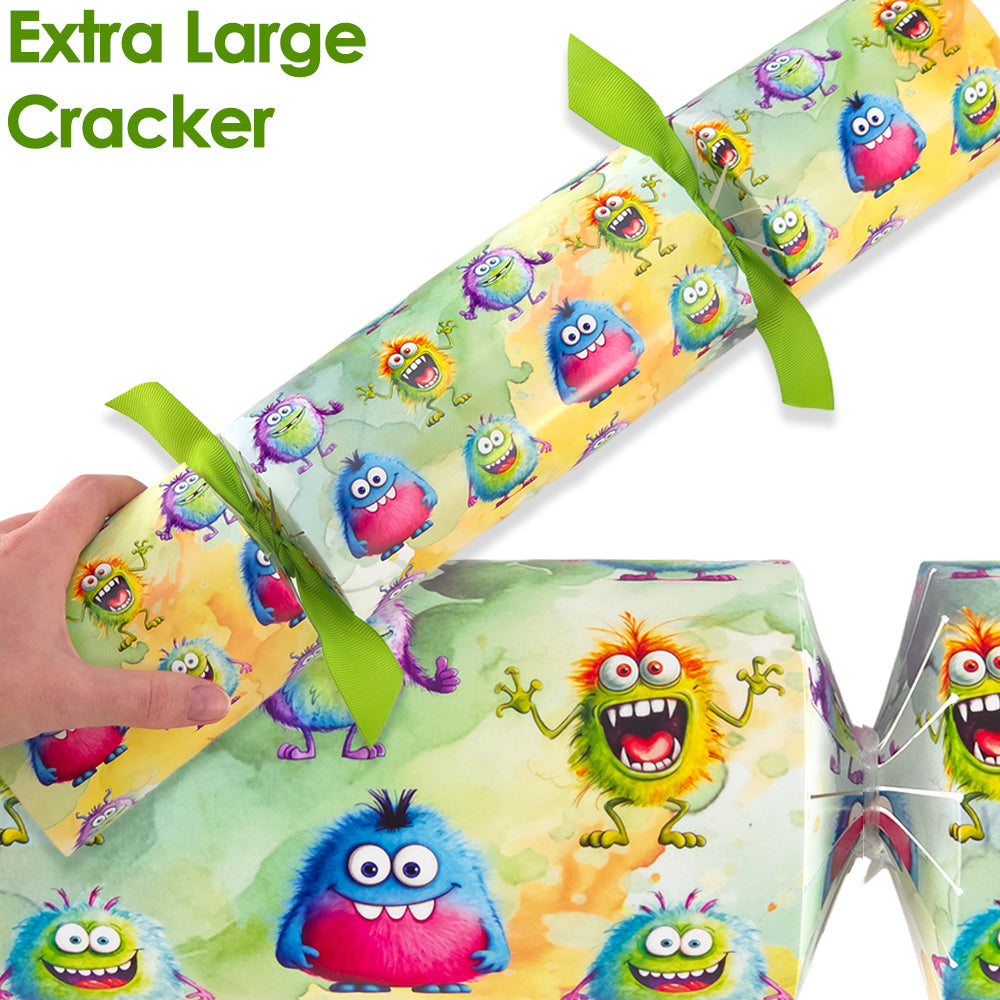 Extra Large & Jumbo | Reusable Keepsake Cracker Making Kit | Funny Monsters